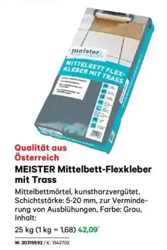 Lagerhaus Mittelbett flex- kleber mit trass Angebot