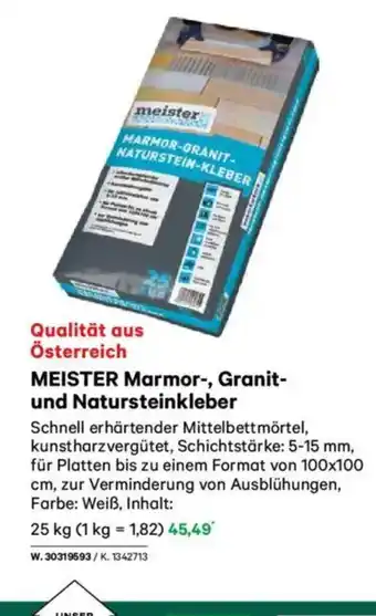 Lagerhaus Meister marmor-, granit- und natursteinkleber Angebot