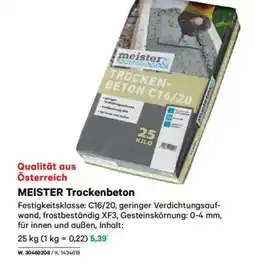 Lagerhaus Meister trockenbeton Angebot