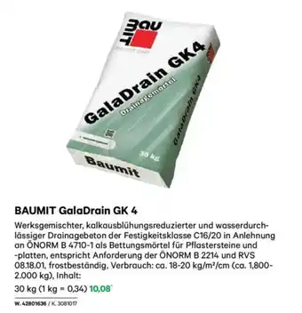 Lagerhaus Baumit galadrain gk 4 Angebot