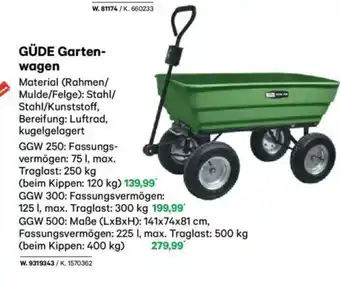 Lagerhaus Güde garten- wagen Angebot