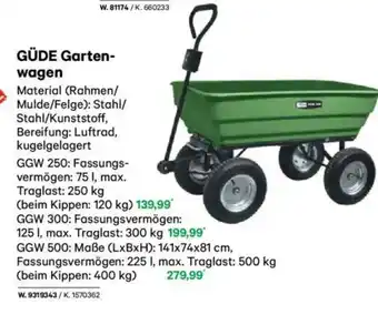 Lagerhaus Güde garten- wagen Angebot