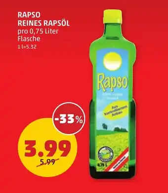 PENNY Rapso reines rapsöl Angebot