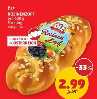 PENNY ÖLZ ROSINENZOPF Angebot