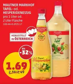 PENNY Mautner macarkhof tafel- od. hesperidenessig Angebot