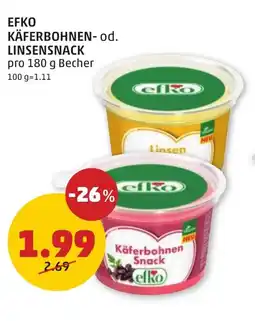 PENNY Efko käferbohnen- od. linsensnack Angebot