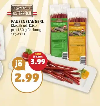 PENNY Pausenstangerl klassik od. käse Angebot