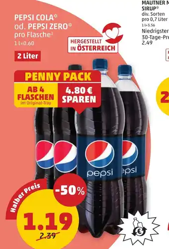 PENNY PEPSI COLA Angebot