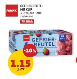 PENNY Gefrierbeutel mit clip Angebot