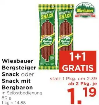 Unimarkt Wiesbauer bergsteiger snack oder snack mit bergbaron Angebot