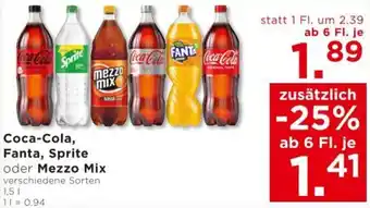 Unimarkt Coca-Cola, Fanta, Sprite oder Mezzo Mix Angebot