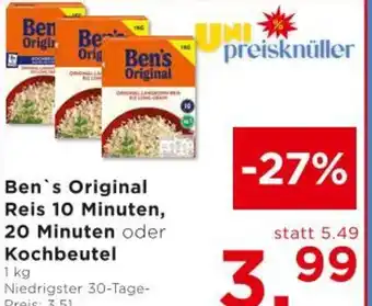 Unimarkt Ben`s original reis 10 minuten, 20 minuten od kochbeutel Angebot