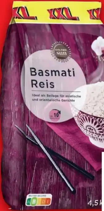 Lidl Golden Sun Basmati Reis Angebot