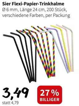 Der Grissemann Sier Flexi-Papier-Trinkhalme Angebot