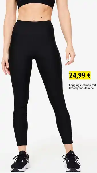 Decathlon Leggings Damen mit Smartphonetasche Angebot