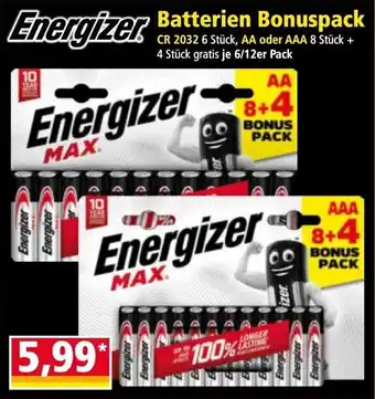 Norma Batterien Bonuspack Angebot