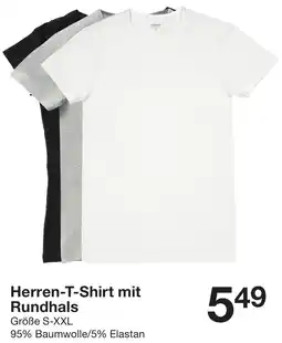 Zeeman Herren-T-Shirt mit Rundhals Angebot