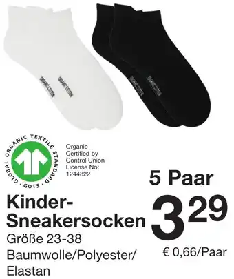 Zeeman Kinder- Sneakersocken Angebot