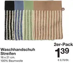 Zeeman Waschhandschuh Streifen Angebot