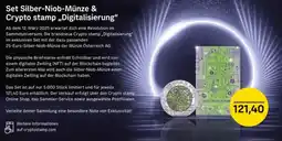 Post Set Silber-Niob-Münze & Crypto stamp Digitalisierung Angebot