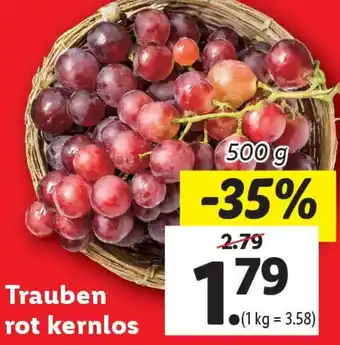 Lidl Trauben rot kernlos Angebot