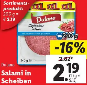 Lidl Salami in Scheiben Angebot