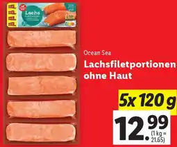 Lidl Lachsfiletportionen ohne Haut Angebot