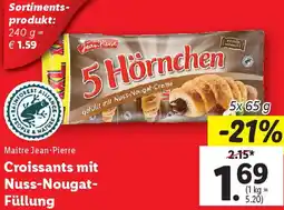 Lidl Croissants mit Nuss-Nougat- Füllung Angebot