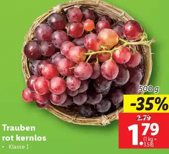 Lidl Trauben rot kernlos Angebot