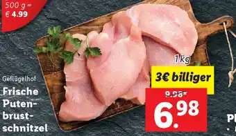 Lidl Frische Puten- brust- schnitzel Angebot