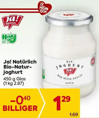 Billa Bio-Natur- joghurt Angebot