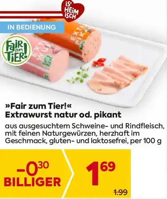 Billa Extrawurst natur od. pikant Angebot