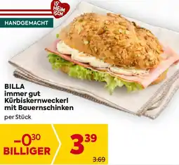 Billa Kürbiskernweckerl mit Bauernschinken Angebot