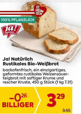 Billa Rustikales Bio-Weißbrot Angebot