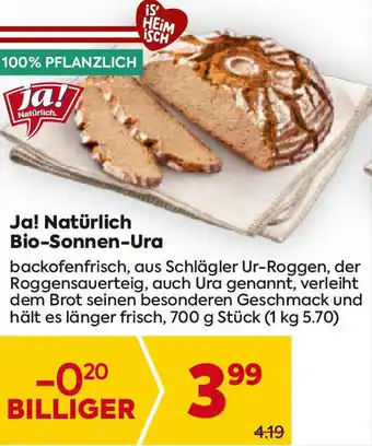 Billa Bio-Sonnen-Ura Angebot