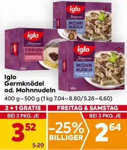 Billa Germknödel od. Mohnnudeln Angebot