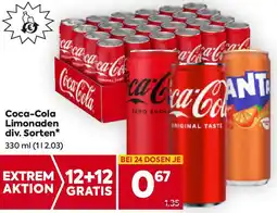 Billa Coca-Cola Limonaden Angebot