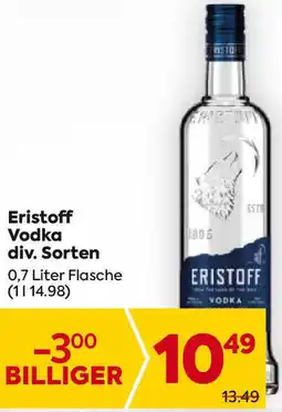 Billa Eristoff Vodka Angebot