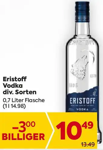 Billa Eristoff Vodka Angebot