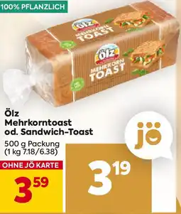 Billa Mehrkorntoast od. Sandwich-Toast Angebot