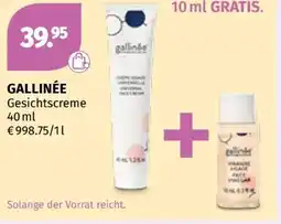 Müller Gallinée Gesichtscreme Angebot