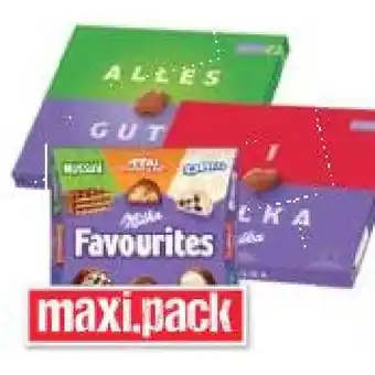 Maximarkt Sag es mit Milka Pralinen versch. Sorten, Favourites oder Party Mix Maximarkt Angebot