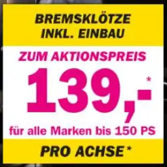 Forstinger BREMSKLÖTZE inkl. Einbau pro Achse! FORSTINGER Angebot