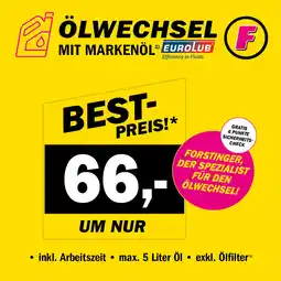 Forstinger ÖLWECHSEL MIT MARKENÖL FORSTINGER Angebot