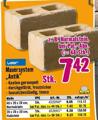 Hornbach Mauersystem „Antik Angebot