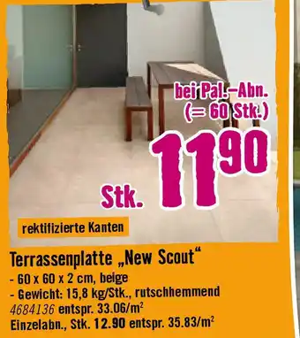 Hornbach Terrassenplatte „,New Scout Angebot