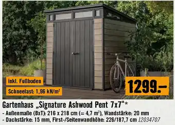 Hornbach Gartenhaus Signature Ashwood Pent Angebot