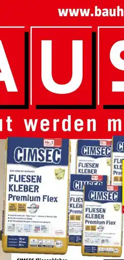 Bauhaus Cimsec Fliesenkleber Premium Flex Angebot