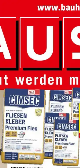 Bauhaus Cimsec Fliesenkleber Premium Flex Angebot