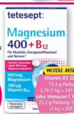 Norma Tetesept Magnesium 400+B12 Angebot